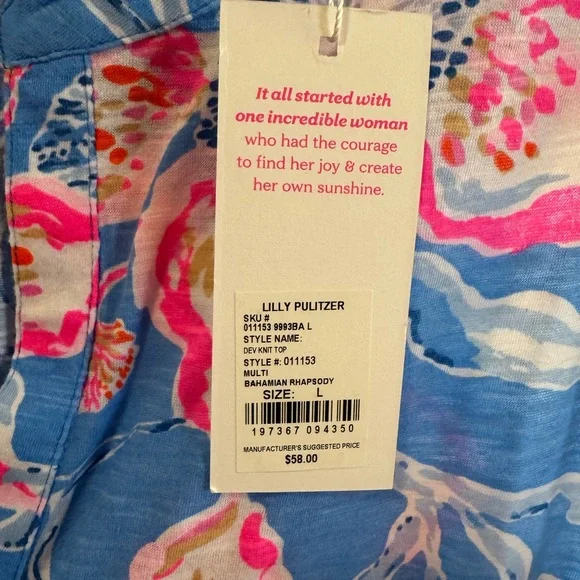 Lilly Pulitzer Floral Sleeveless Top - Picture 2 of 2